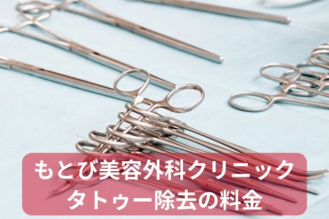 もとび美容外科、タトゥー除去の料金