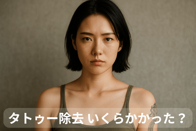 タトゥー除去、いくらかかった