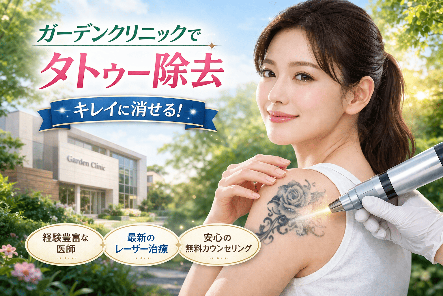 ガーデンクリニック、タトゥー除去の特徴