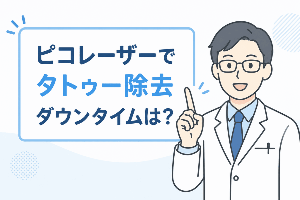 ピコレーザー、タトゥー除去のダウンタイム