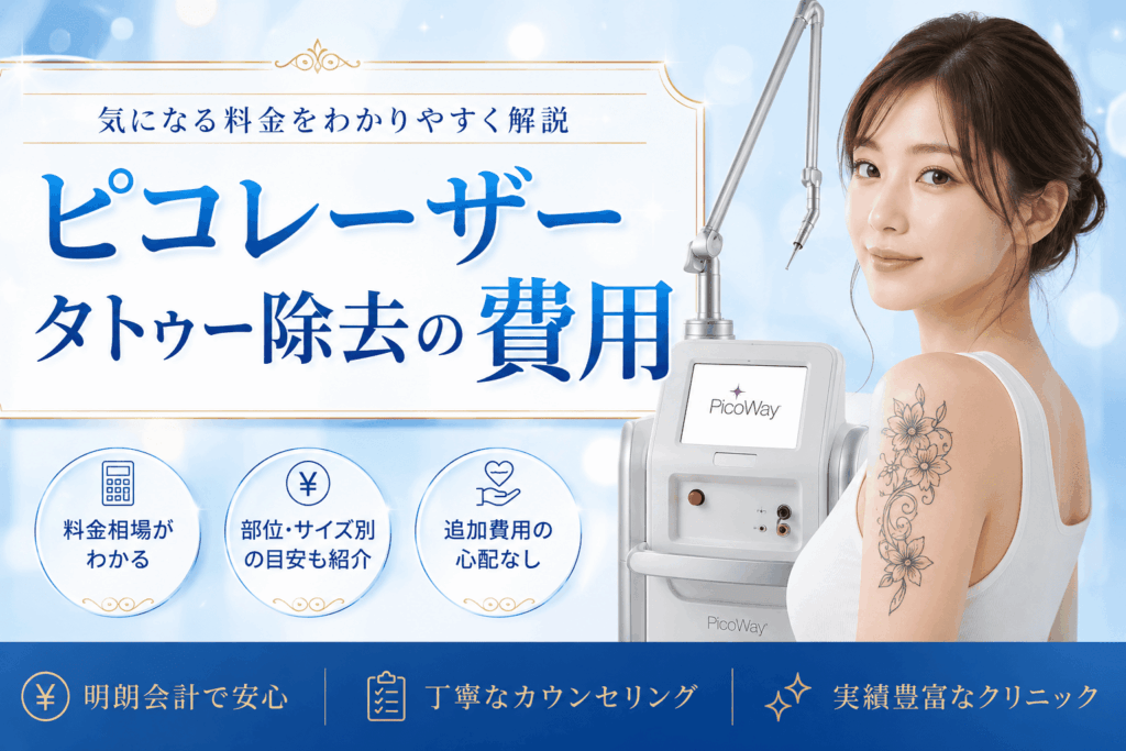 ピコレーザー、タトゥー除去の費用相場